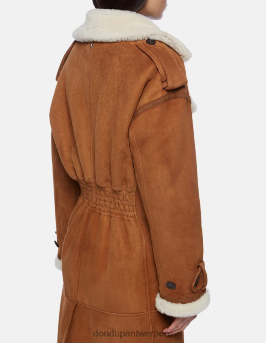 kleding DONDUP losvallende jas van schapenvacht nee vrouwen 4X00H352