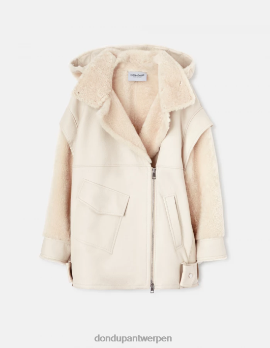 kleding DONDUP oversized jas van schapenvacht ezel vrouwen 4X00H362