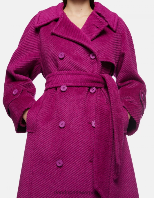 kleding DONDUP stoffen jas met dubbele rij knopen barbabietola vrouwen 4X00H353