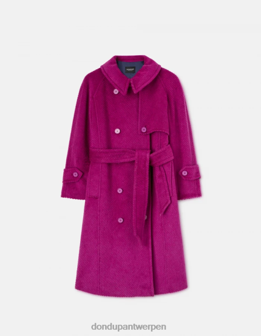 kleding DONDUP stoffen jas met dubbele rij knopen barbabietola vrouwen 4X00H353