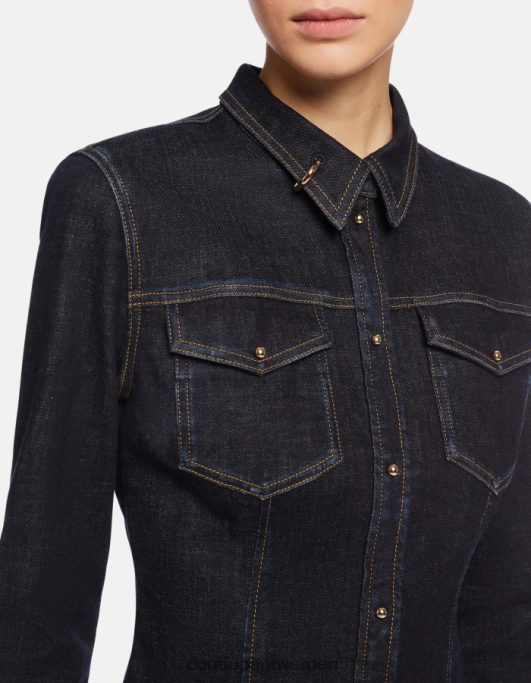 kleding DONDUP korte denimjurk blauw vrouwen 4X00H270