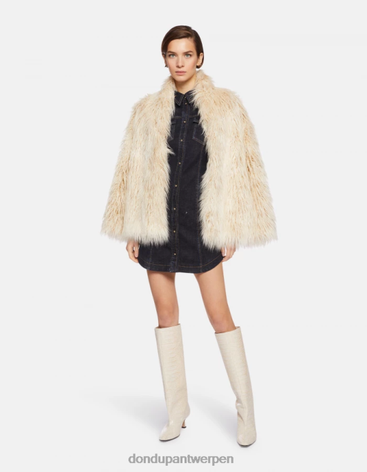 kleding DONDUP korte denimjurk blauw vrouwen 4X00H270