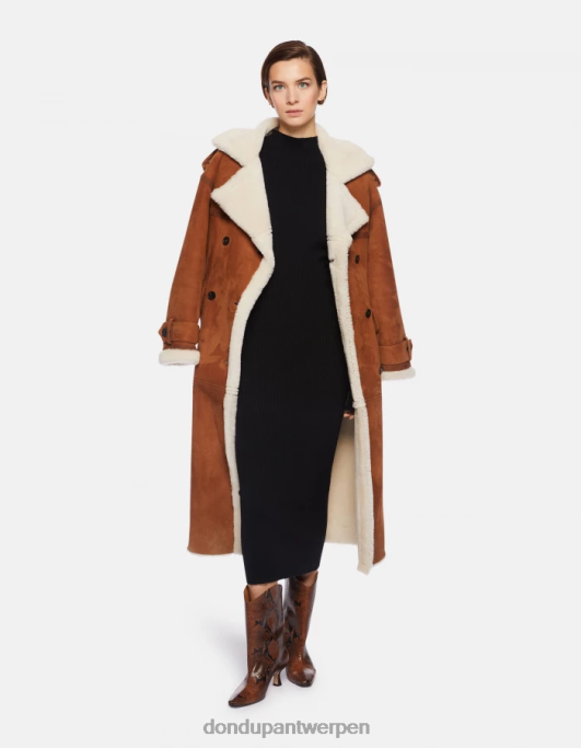 kleding DONDUP lange viscosejurk zwart vrouwen 4X00H283