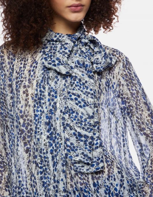 kleding DONDUP Georgette overhemd met normale pasvorm ezel vrouwen 4X00H267