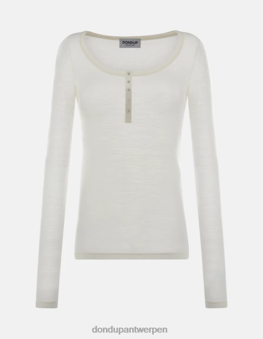kleding DONDUP Slim-fit wollen henley-top ezel vrouwen 4X00H431