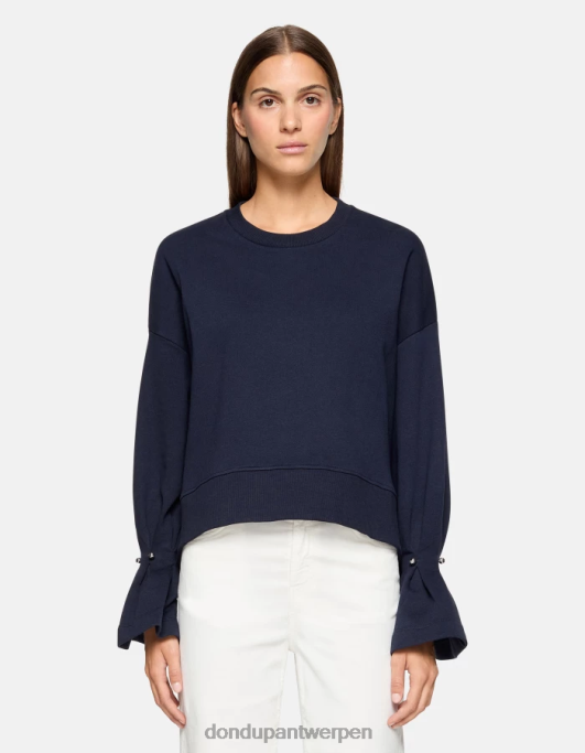 kleding DONDUP Regular-fit sweatshirt met ronde hals marineblauw vrouwen 4X00H426