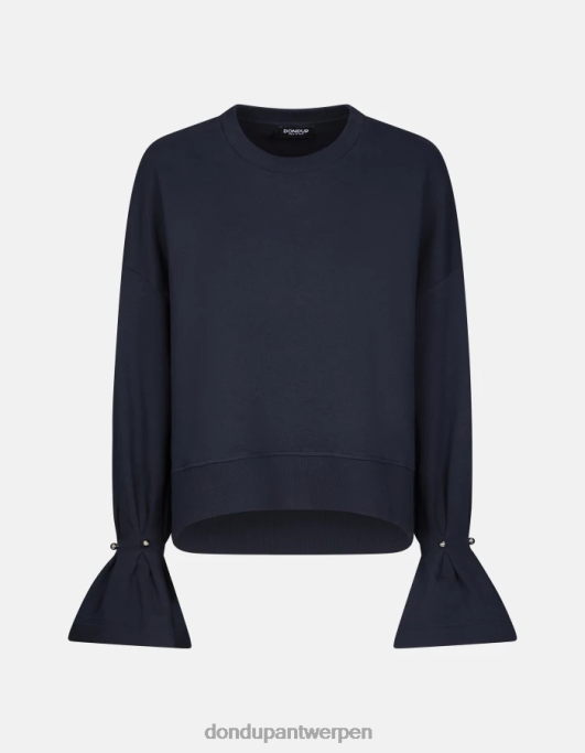 kleding DONDUP Regular-fit sweatshirt met ronde hals marineblauw vrouwen 4X00H426