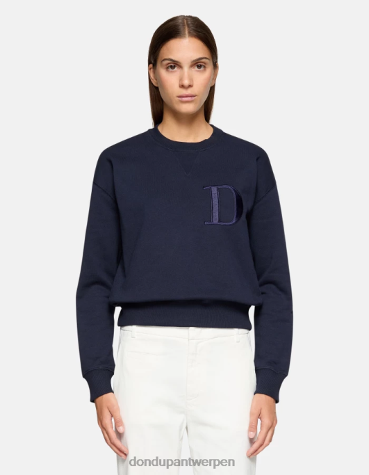 kleding DONDUP Regular-fit sweatshirt met ronde hals marineblauw vrouwen 4X00H433