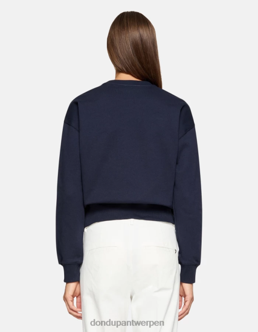 kleding DONDUP Regular-fit sweatshirt met ronde hals marineblauw vrouwen 4X00H433