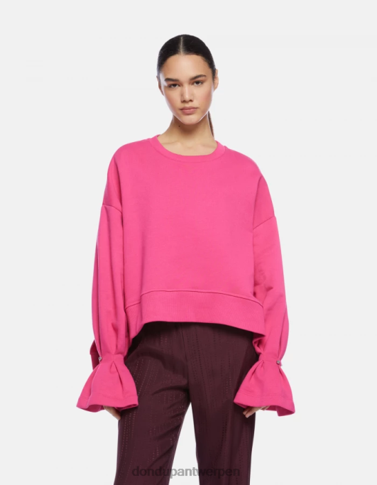 kleding DONDUP Regular-fit sweatshirt met ronde hals orchidee vrouwen 4X00H427
