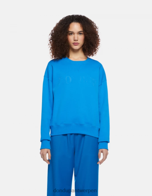 kleding DONDUP Regular-fit sweatshirt met ronde hals turkoois vrouwen 4X00H429