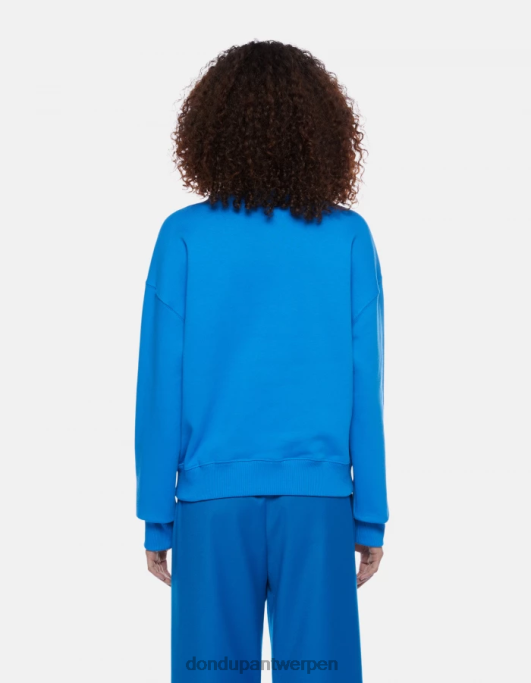 kleding DONDUP Regular-fit sweatshirt met ronde hals turkoois vrouwen 4X00H429