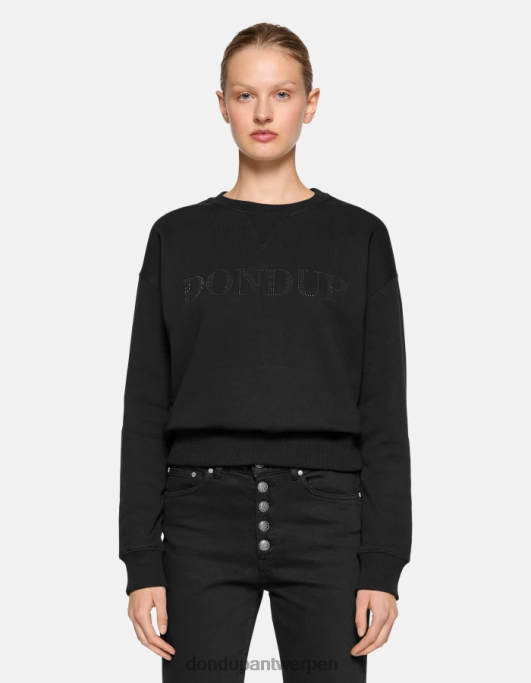 kleding DONDUP Regular-fit sweatshirt met ronde hals zwart vrouwen 4X00H428
