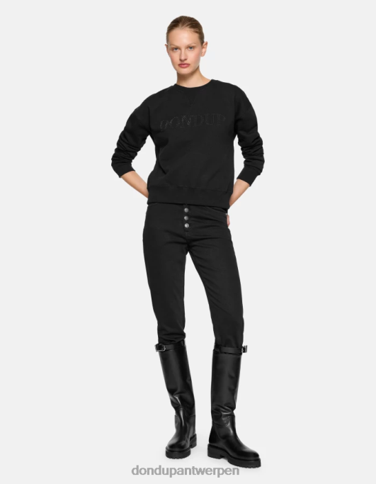 kleding DONDUP Regular-fit sweatshirt met ronde hals zwart vrouwen 4X00H428