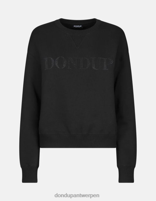kleding DONDUP Regular-fit sweatshirt met ronde hals zwart vrouwen 4X00H428
