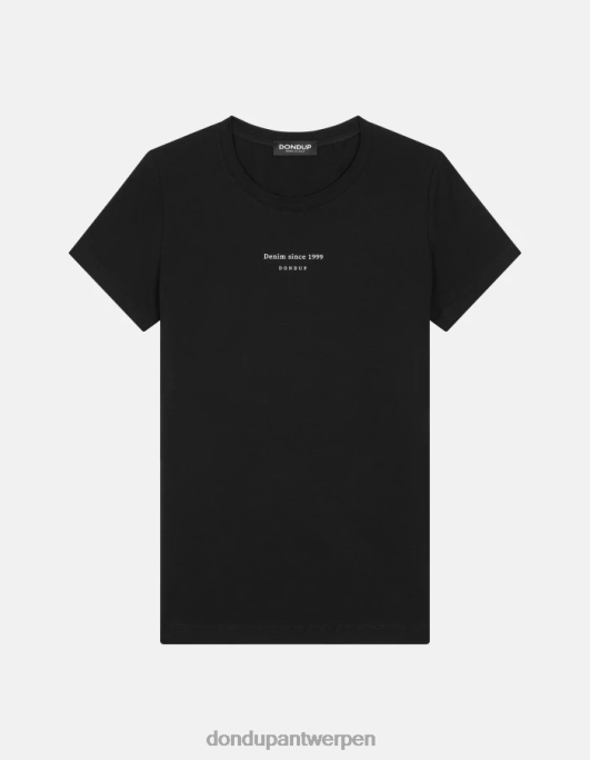 kleding DONDUP slim-fit jersey T-shirt zwart vrouwen 4X00H418