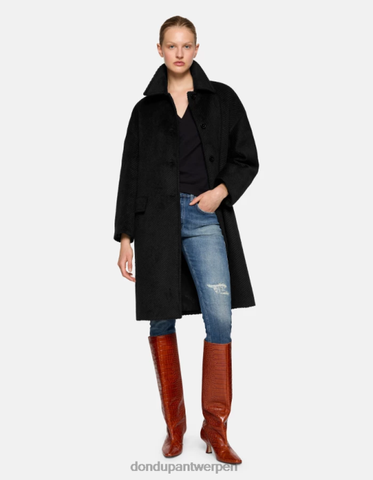 kleding DONDUP slim-fit jersey T-shirt zwart vrouwen 4X00H420