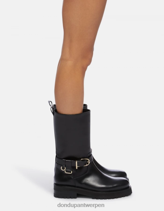 schoenen DONDUP Bikerlaarzen van nappakalfsleer zwart vrouwen 4X00H454