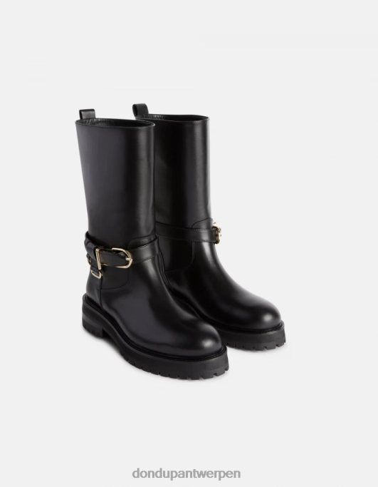 schoenen DONDUP Bikerlaarzen van nappakalfsleer zwart vrouwen 4X00H454