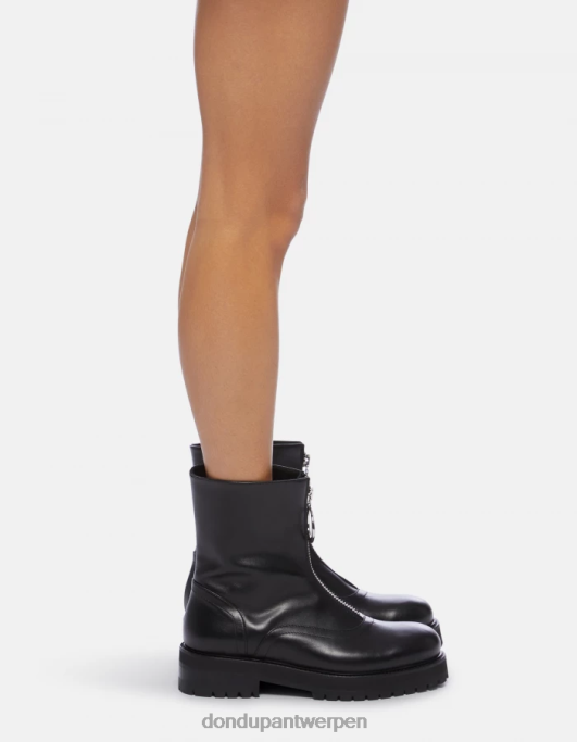 schoenen DONDUP gevechtslaarzen van nappakalfsleer zwart vrouwen 4X00H463