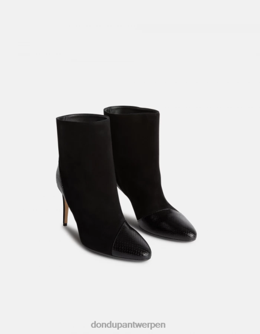 schoenen DONDUP suède en leren laarsjes zwart vrouwen 4X00H464