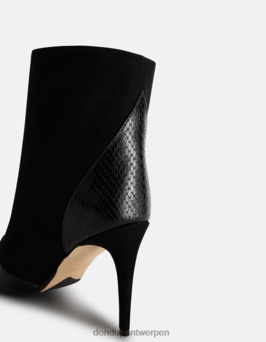 schoenen DONDUP suède en leren laarsjes zwart vrouwen 4X00H464